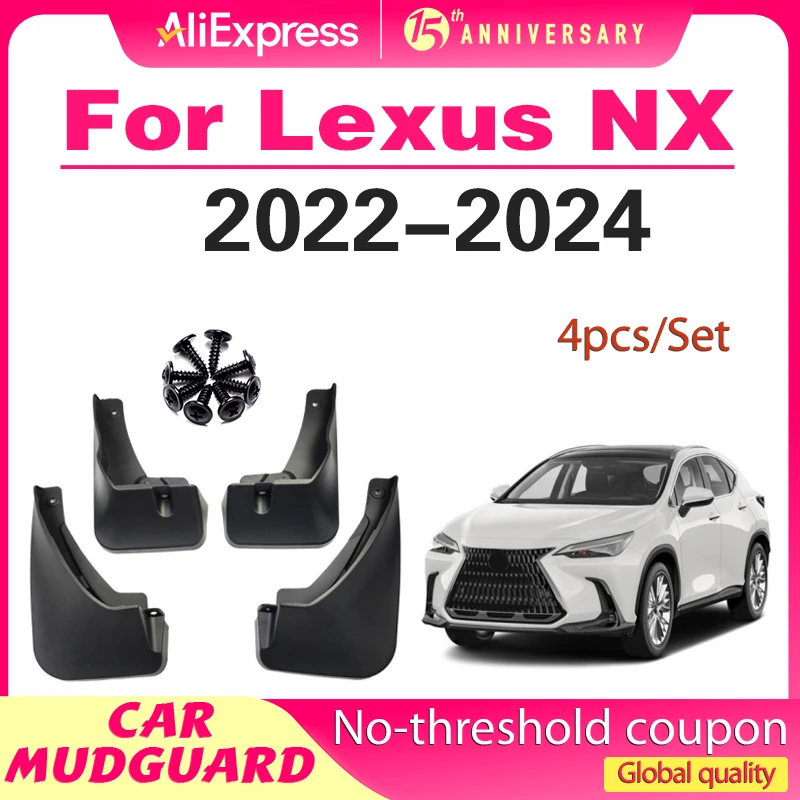 

Car Mudguards for Lexus NX 350h 450h 400h 350 2022 2023 2024 Mudflaps Fender Mud Flap Splash Guards Cover Wheel Auto Accessories