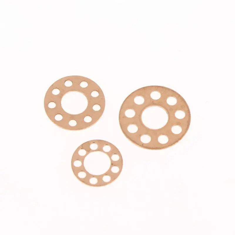 Multi Size Brass Shim Gasket Washers 10Pack 10 12 14×5.2×0.5mm Oil Retention Spacer Accessory For DIY Folding Knife Craft Making