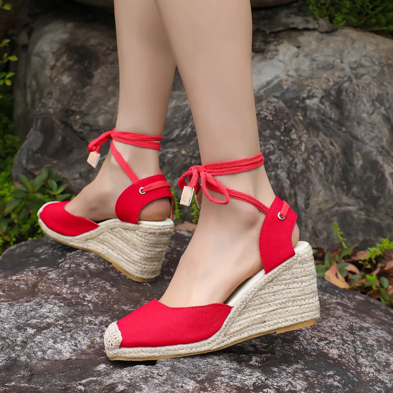 Wedges Shoes for Women Slip on Closed Toe Espadrille Platform Women Sandals 2024 Summer Shoes Platform Sandalias De Mujer Zapato