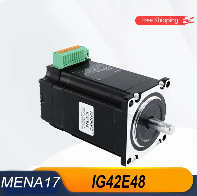 

2.8A 1.89N.M IG57E76 MENA23 Integrated closed-loop stepper drive Industrial automation, medical technology, robotics technology