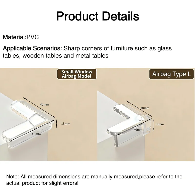 12/24 Adet Yeni Hava Yastıklı Köşe Koruyucular, Cam ve Ahşap Masalar için Tıbbi Sınıf Şeffaf PVC Bebek Güvenlik Koruyucuları