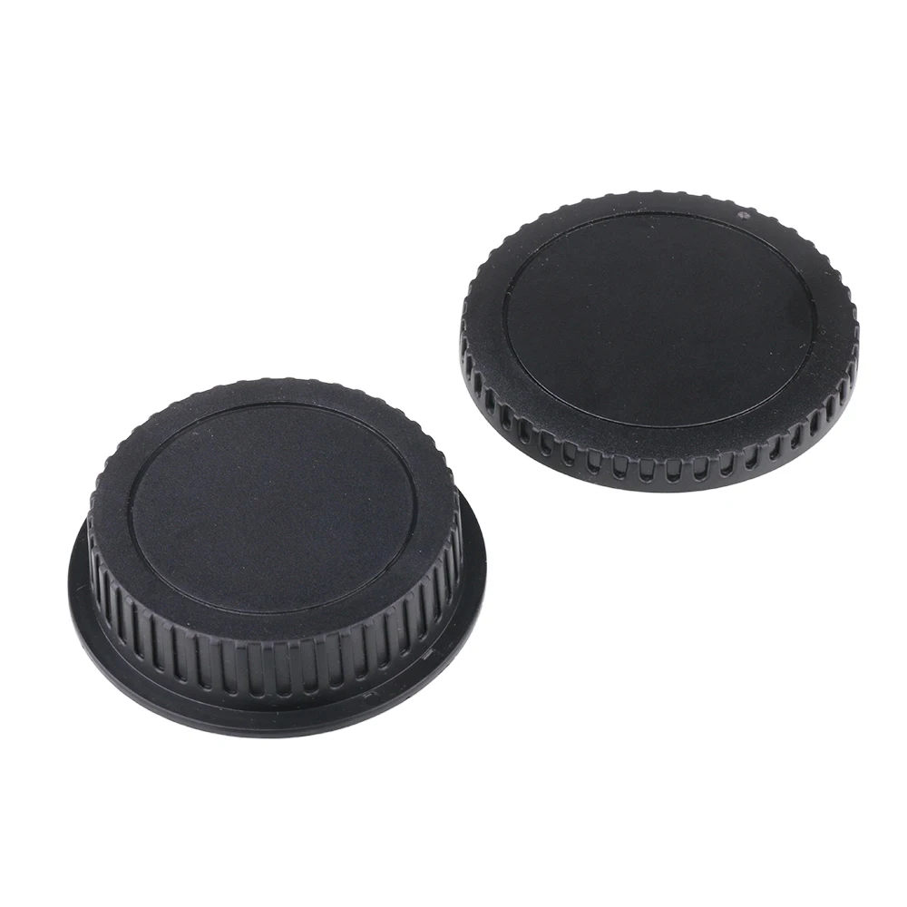 Rear Lens Body Cap Camera Cover Set Dust Screw Mount Protection Plastic Black Replacement for Canon EOS EF EFS 5DII 6D