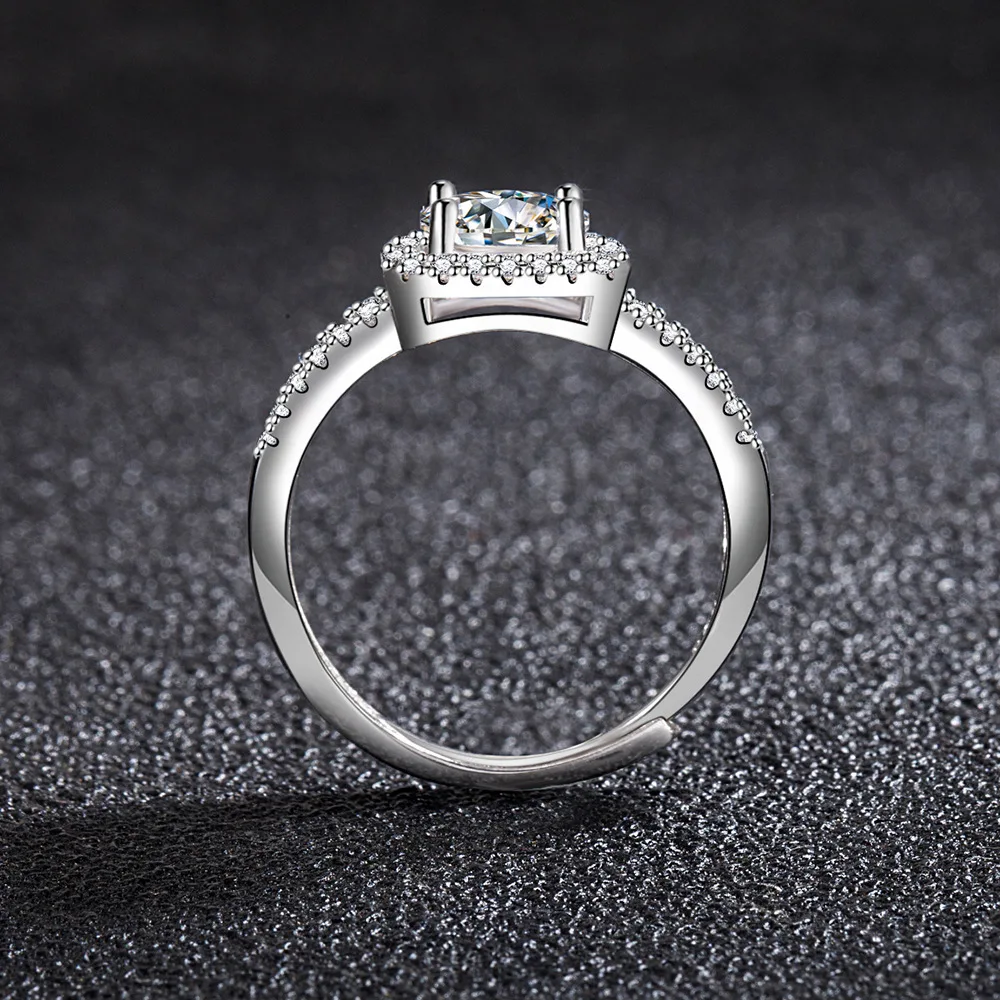 جديد 925 فضة خاتم الساطع 5A الزركون للنساء مجوهرات الزفاف المشاركة حلية حفلة موضة هدية خاتم عالي الجودة