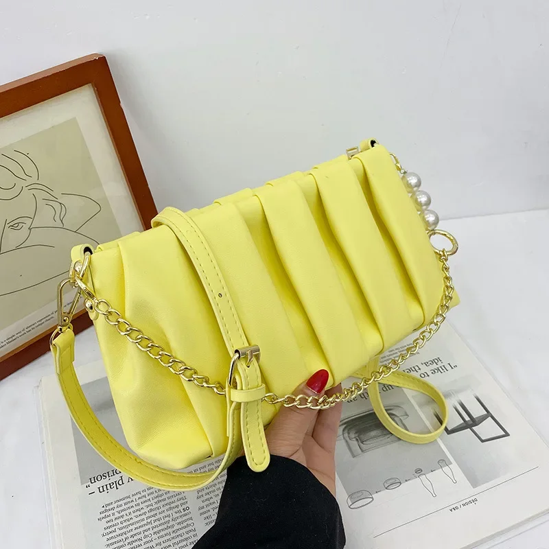 

Classic New Casual Fashion Luxury Casual Armpit Bag, Pleated Shoulder Bag, All-round Messenger Bag