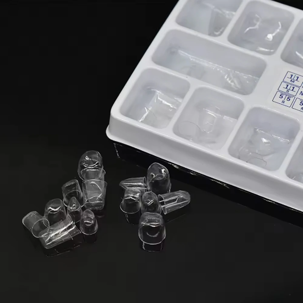 Crowns Transparent Temporary Preformed Molar Dental Anterior Posterior Teeth Deciduous 64pcs/Box Child Adult Kids Matrix Kit