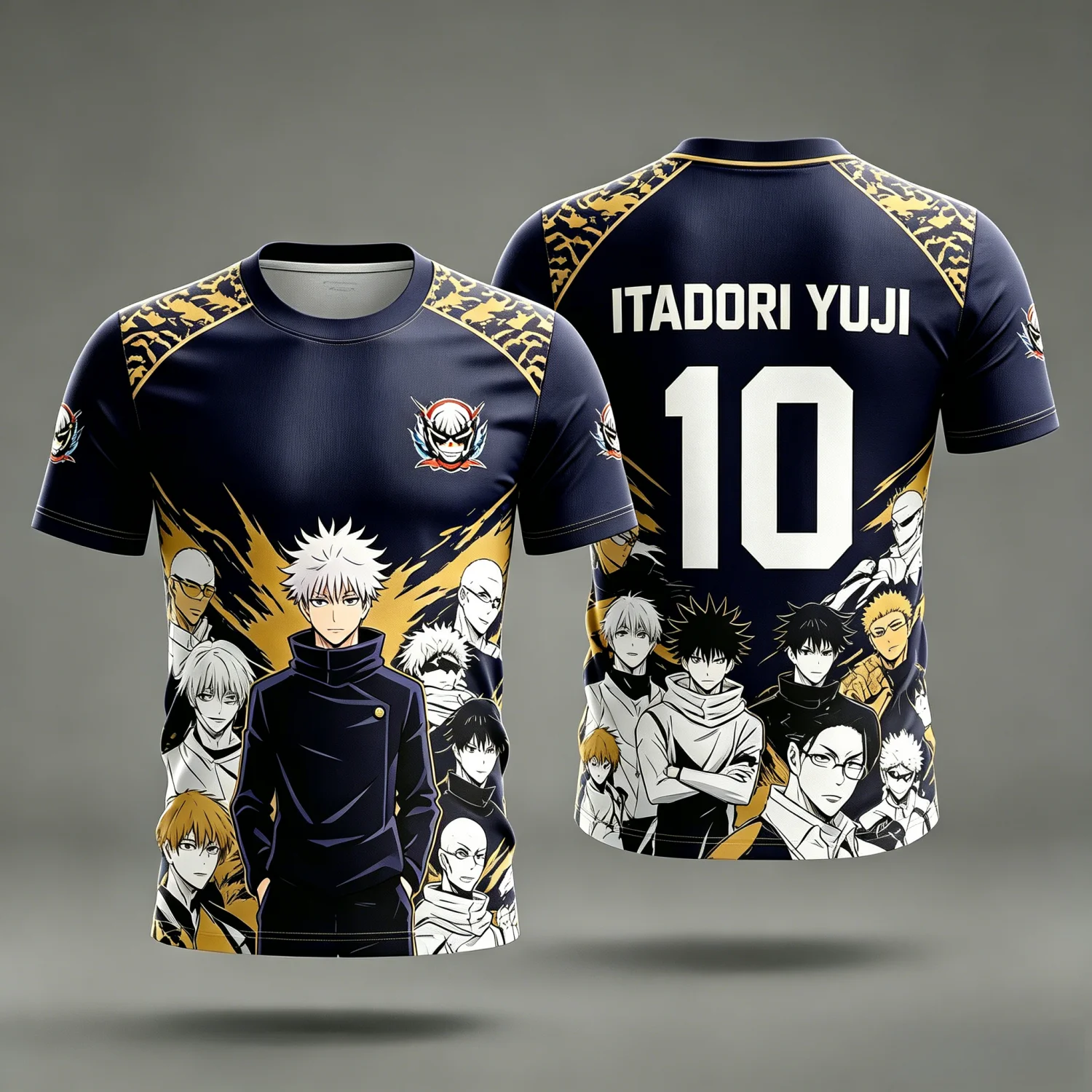 2026 Summer Jujutsu Kaisen Retro Cosplay T-shirt Men's 3D Printed Jiu Jitsu Short-sleeved Family Unisex Children's Sports Shirt