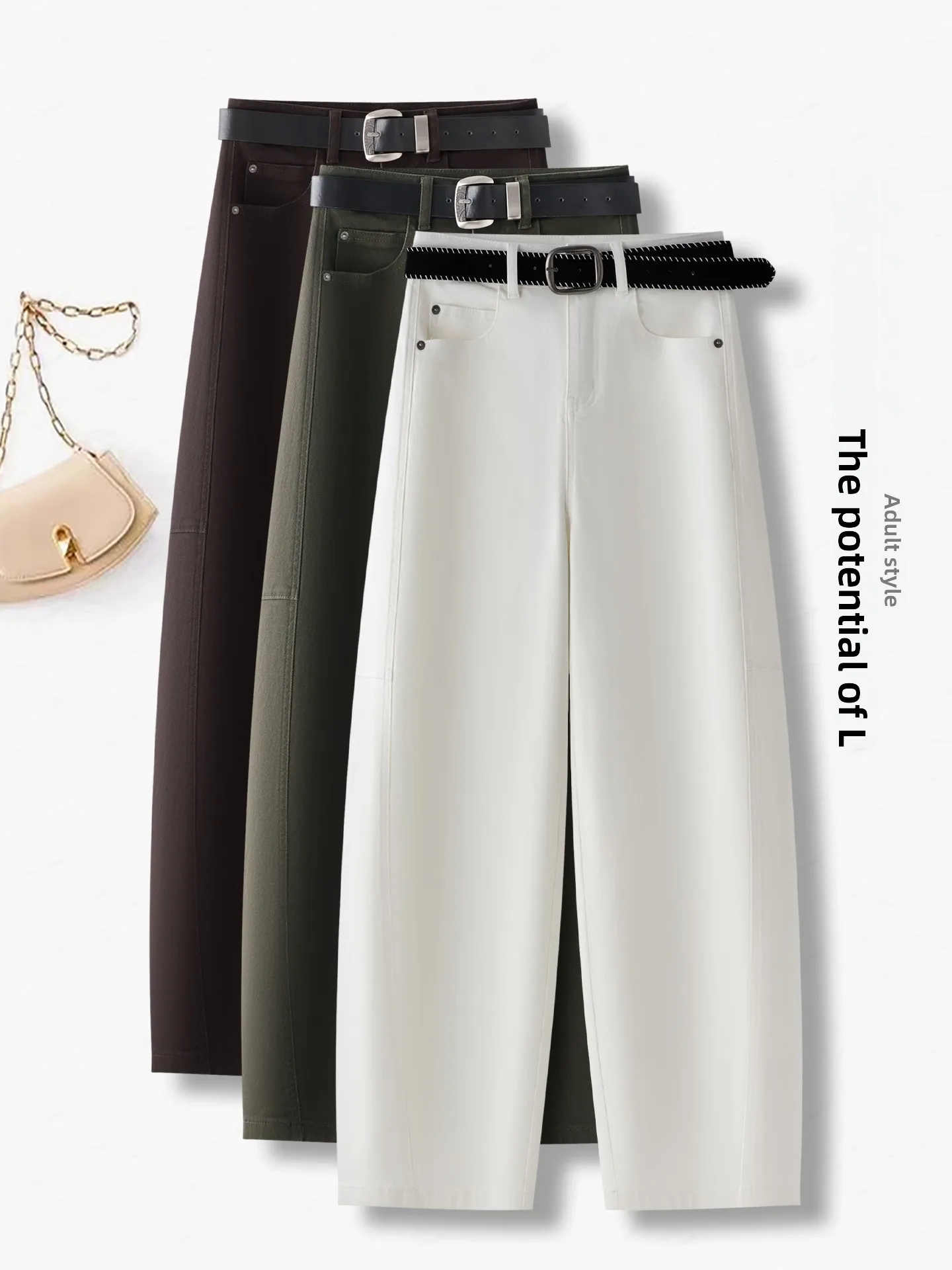 

American Retro Workwear Jeans High Waist Loose Slimming Casual Wide Leg Knife Pants for Women Spring Autumn New Arrival