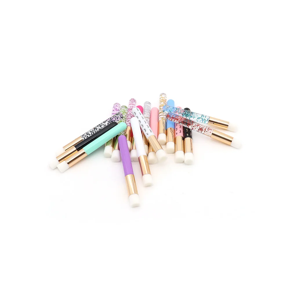 Brosses de nettoyage de cils pour Extensions de cils, 10 pièces, brosses de shampoing à paillettes, outils de maquillage pour le nettoyage des pores du nez