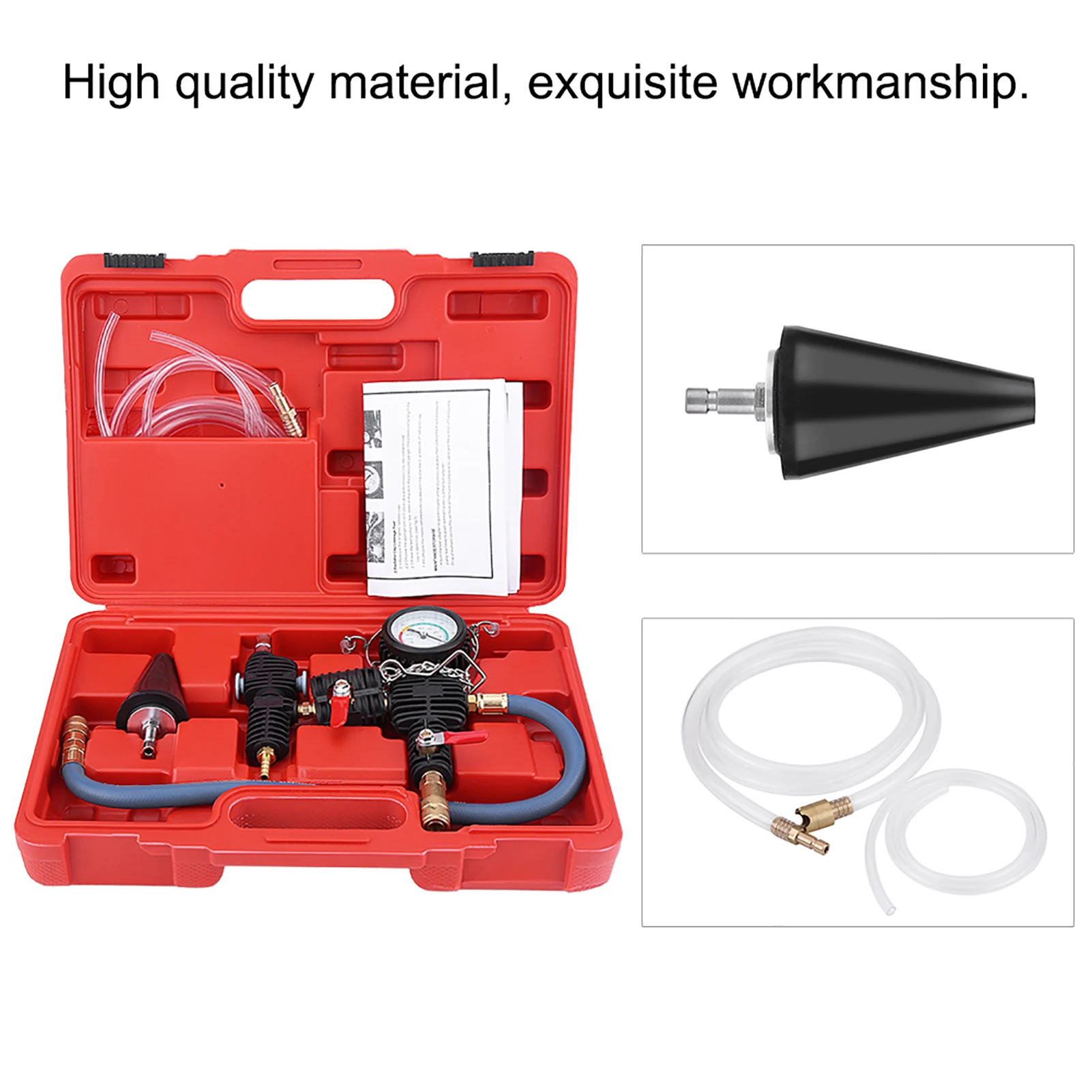 Sistema de refrigerante para radiador de coche, Kit de herramientas de repuesto de purga de vacío y refrigerante, cambiador anticongelante de agua para AUDI BMW BENZ