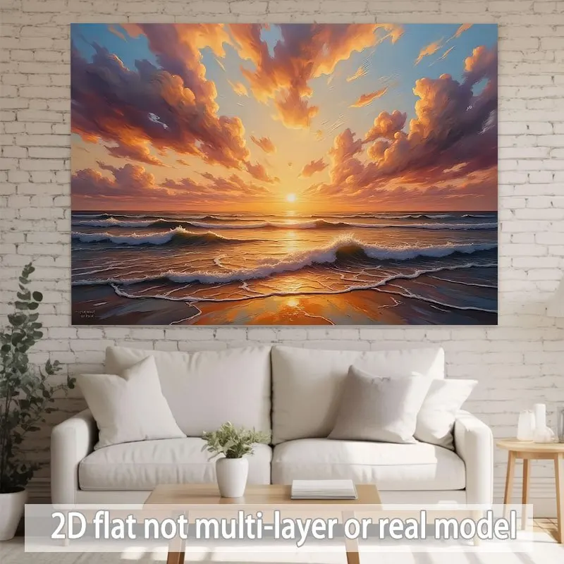 Massive Sunset Ocean Cloud Tapestry Wall Hanging Boho Coastal Decor Tropical Sunrise Sky Landscape Polyester Artwork Home Decor