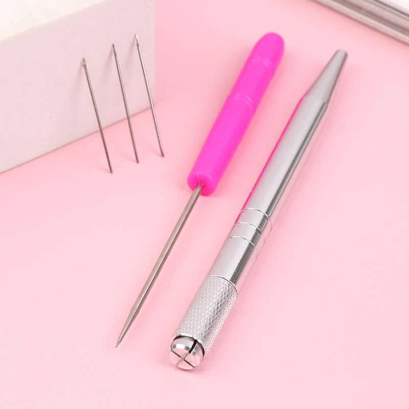 1 Set Doll Hair Reroot Needle Kit Repaint Baby Head Reborn Hair Rooting Tools Wig Making Supplies Accessories Set