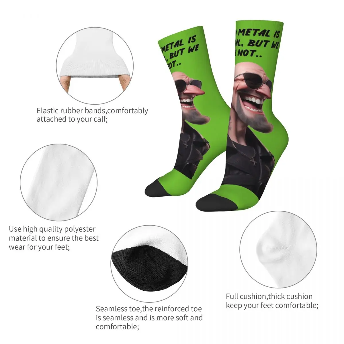 Tiki Herren socken Unisex Judas Priester Harajuku nahtlos bedruckte Neuheit Crew Socken Geschenk Grafik Socken offizielle Website Tops Fugees