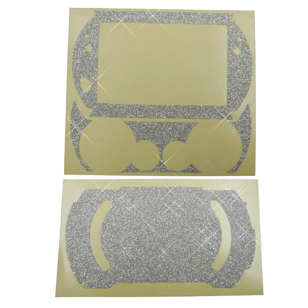 مشرقة الفضة بلينغ بريق الفينيل ملصق الجلد حامي لسوني PSP الذهاب جلود ملصقات