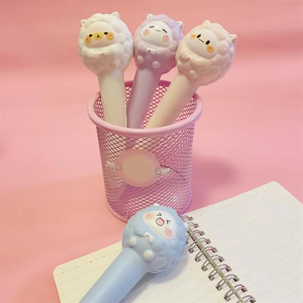 Gel Pen Smooth Squeeze Pen Writing Decompression Cute Cartoon Sheep Squeeze Pen School Supplies