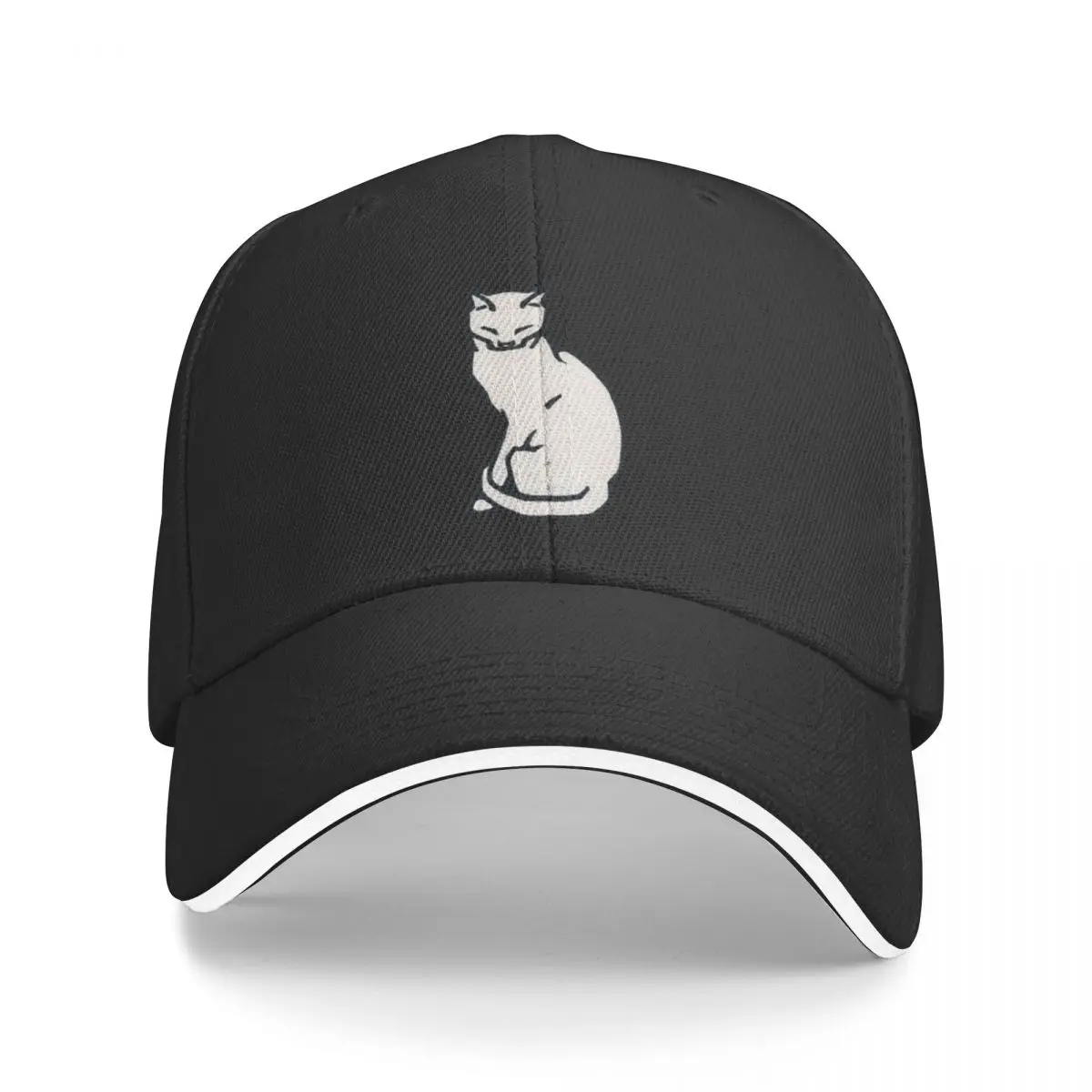 

Cute Vintage White Cat In Art Nouveau A Baseball Caps Hat