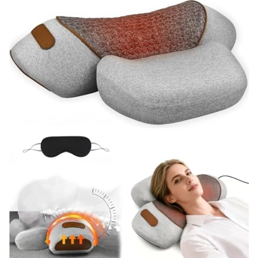 

Neck Massager Pillow 3-in-1 Neck Pillow Massage Neck Hump for Shoulder Relief Relieves Deep Tissue by Heating and Stretching Er