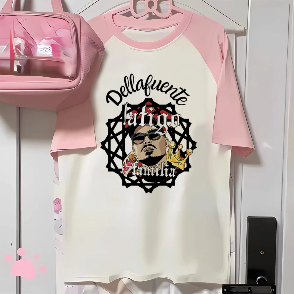 Dellafuente shirt girl University Retro kawaii anime harajuku  top tees Grunge Breathable aesthetic Digital 2000s streetwear