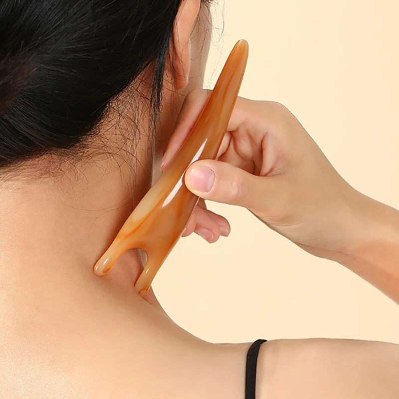Multifunctional Resin Face Lifting Scraping Massage Nose Lifting Massage Y-shape Guasha Massage Reduce Puffiness Meridians Tool