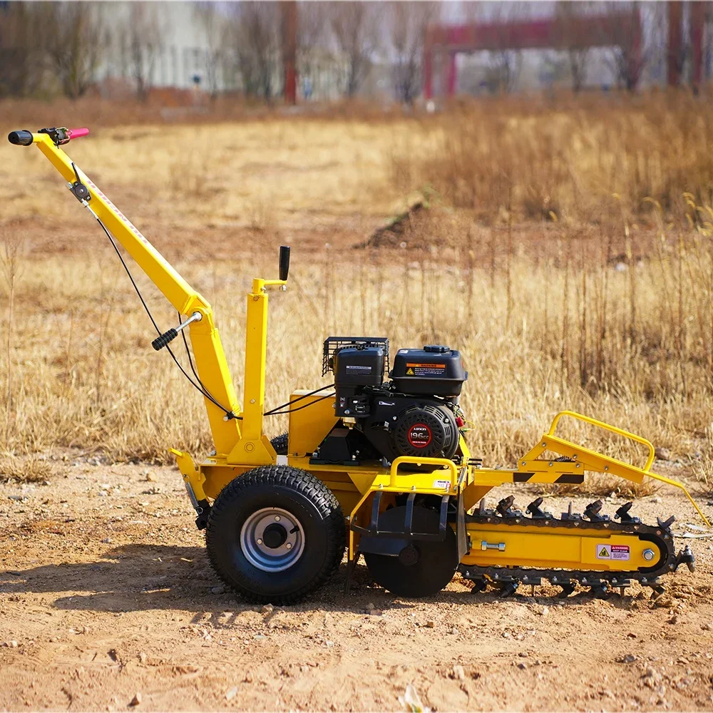 

AUSTTER CE Approved Mini 7hp Petrol Powered Walking Mini Trencher Small Ditchdigger for Pipelines