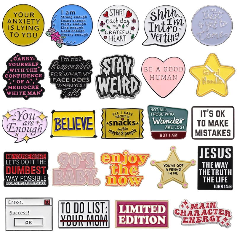 Broche en Émail avec Cœur Gratifiant, Citations Amusantes, Be a Good Human Sarcasm Phrase, Danemark ge de Revers, Bijoux, Vente en Gros