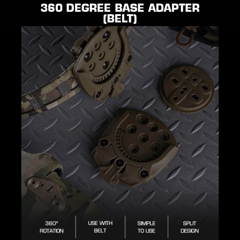 

360° Hunting Belt Adapter | Adjustable Tension Quick-Release Rotatable MOLLE Platform | For Wilderness Adventure Accessories