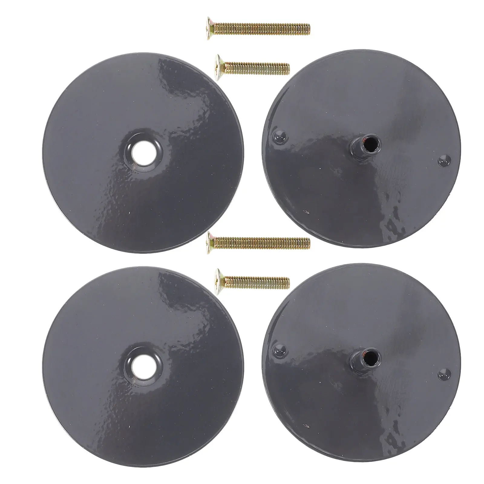 2Pcs Door Hole Cover Plate Metal Door Lock Hole Guard Round Deadbolt Cover Protective Plate Easy Install Screws