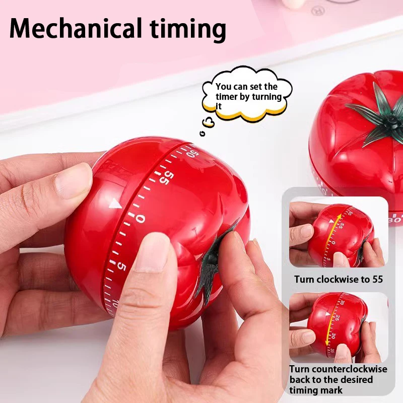 New Tomato Timer Electronic Kitchen Reminder Pomodoro Mechanical Countdown Alarm Kitchen Cooking Tool Game Timer Clock