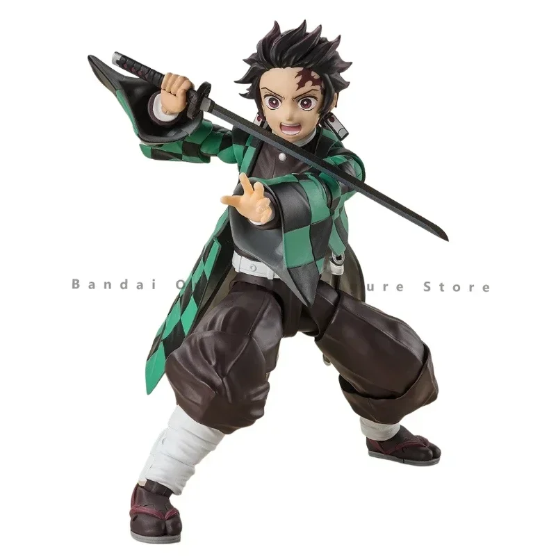 In Voorraad Originele Bandai S.H.Figuarts Demon Slayer Kamado Tanjirou Actiefiguren Speelgoed Geschenken Model Echt Collector Anime Hobby