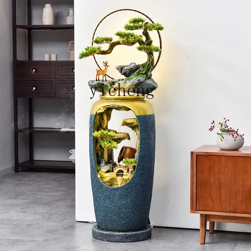 

LSL rockery flowing water circulating water living room office decoration alpine landscaping view floor ornament