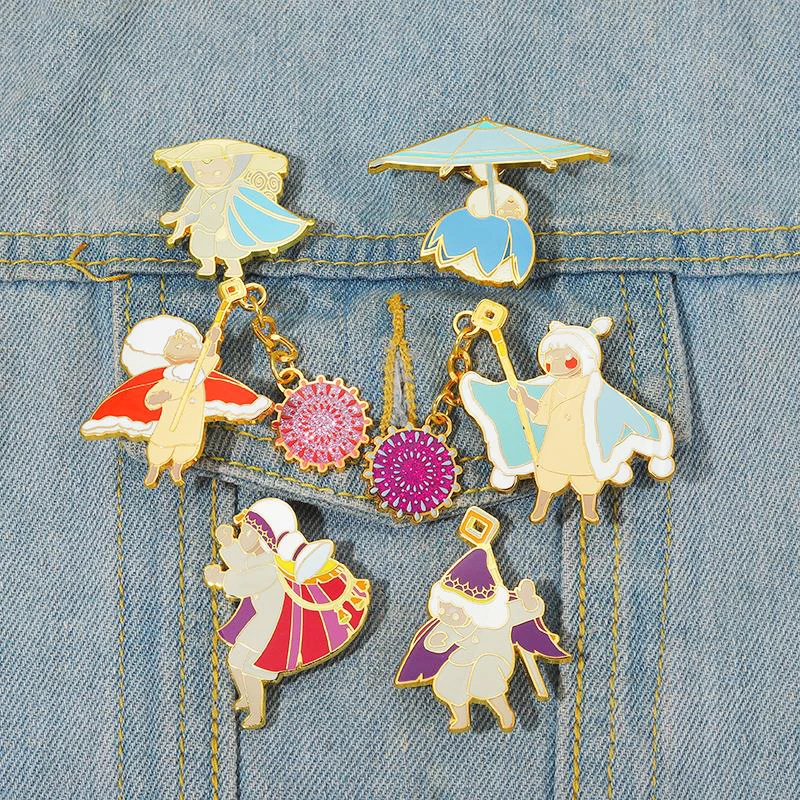 Couples Pines Lapel Badges Cartoon Jewelry Gift for Kids Friends Sky Children of the Light Hard Enamel Brooch Custom