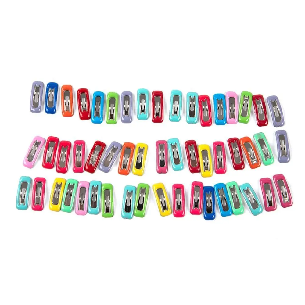 10 pçs/set clipe lateral 2cm mini bonito grampo de cabelo 2cm cor pintura cozimento mini pinos de cabelo bonito mini boneca cabeça clipes mini metal