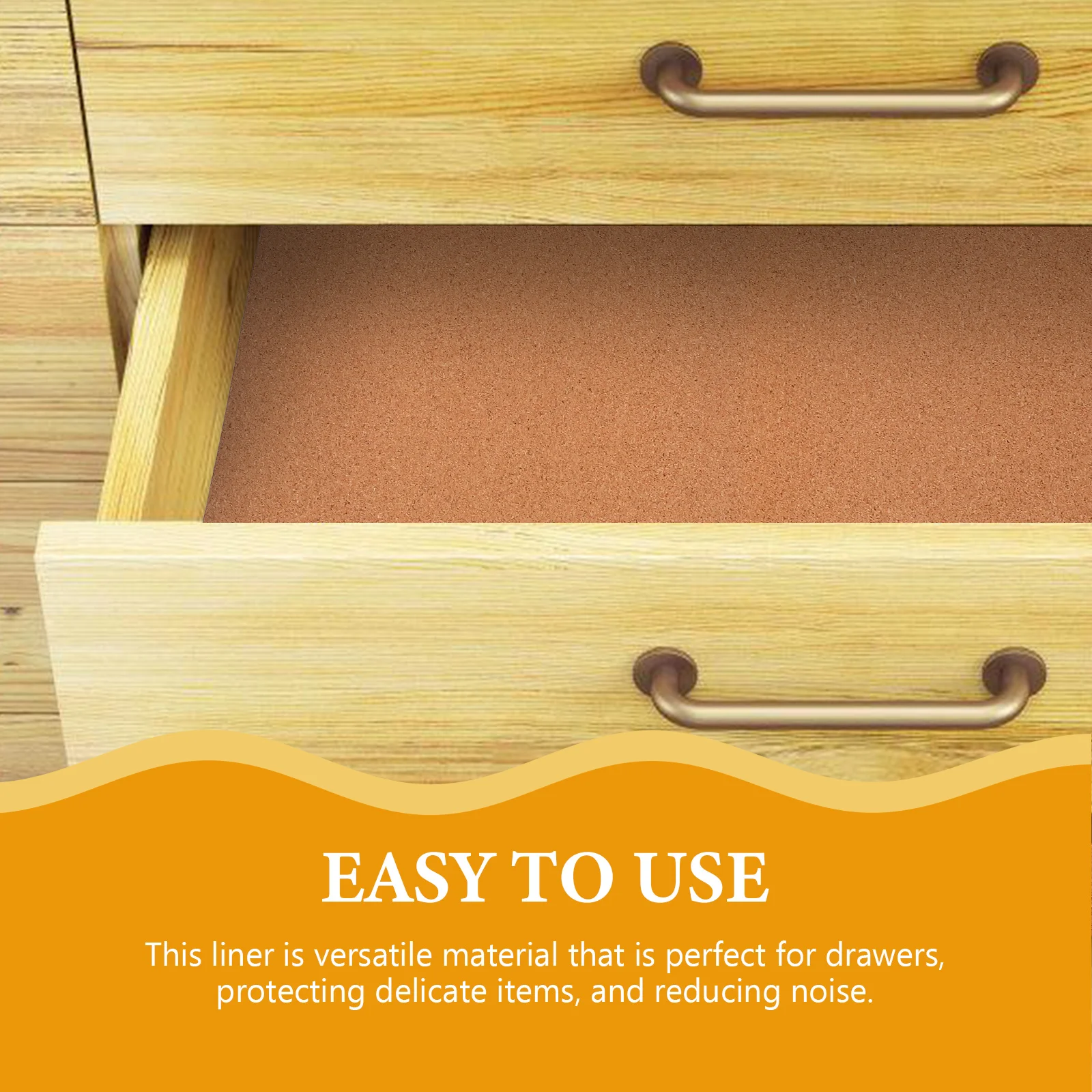 

2 Sheets Soft Cork Drawer Liner Replacement Liners for Kitchen Cabinets Drawers Shelves Noise Reduction
