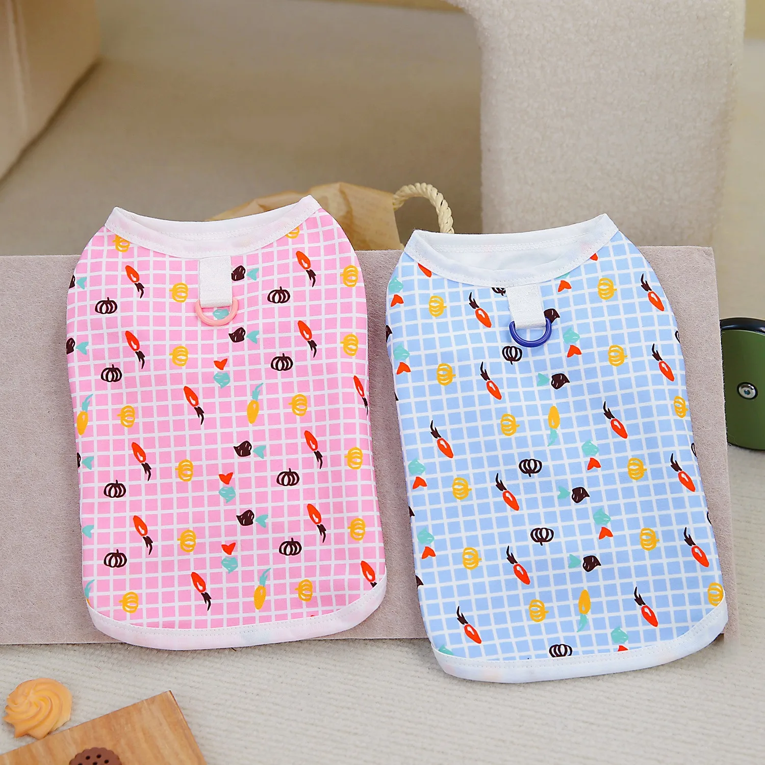 

Summer Carrot Vest Cartoon Dog Clothes Pet Bichon Pullover Teddy Breathable Vest Small Dog Sleeveless Clothes