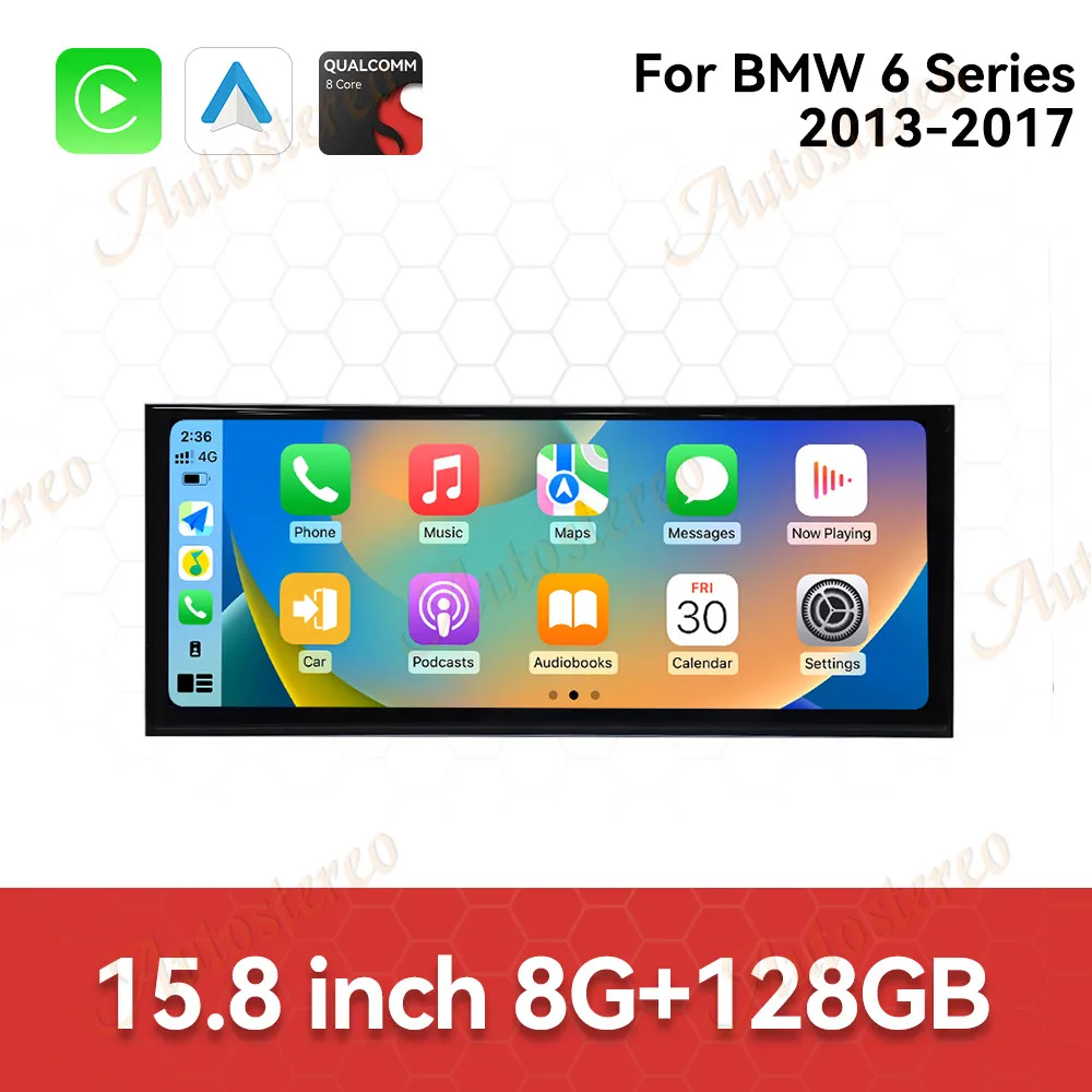 

15.8'' Android 14 Qualcomm 680 Carplay For BMW X6 F06 2013-2017 Car Multimedia Player GPS Navigation Car Radio Screen Head Unit