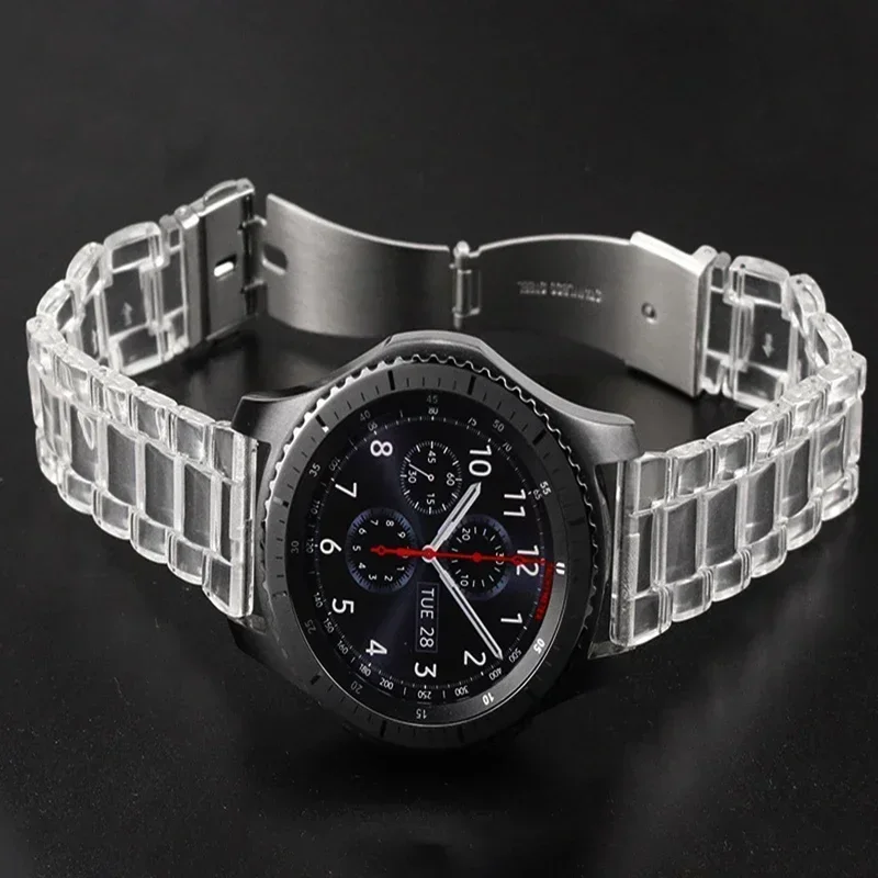 Transparent Glacier Strap for Samsung Galaxy Watch 4/5/pro 6 7 44/40mm/classic 46mm/42mm/3/Active 2 Bracelet 20mm 22 Watch Band