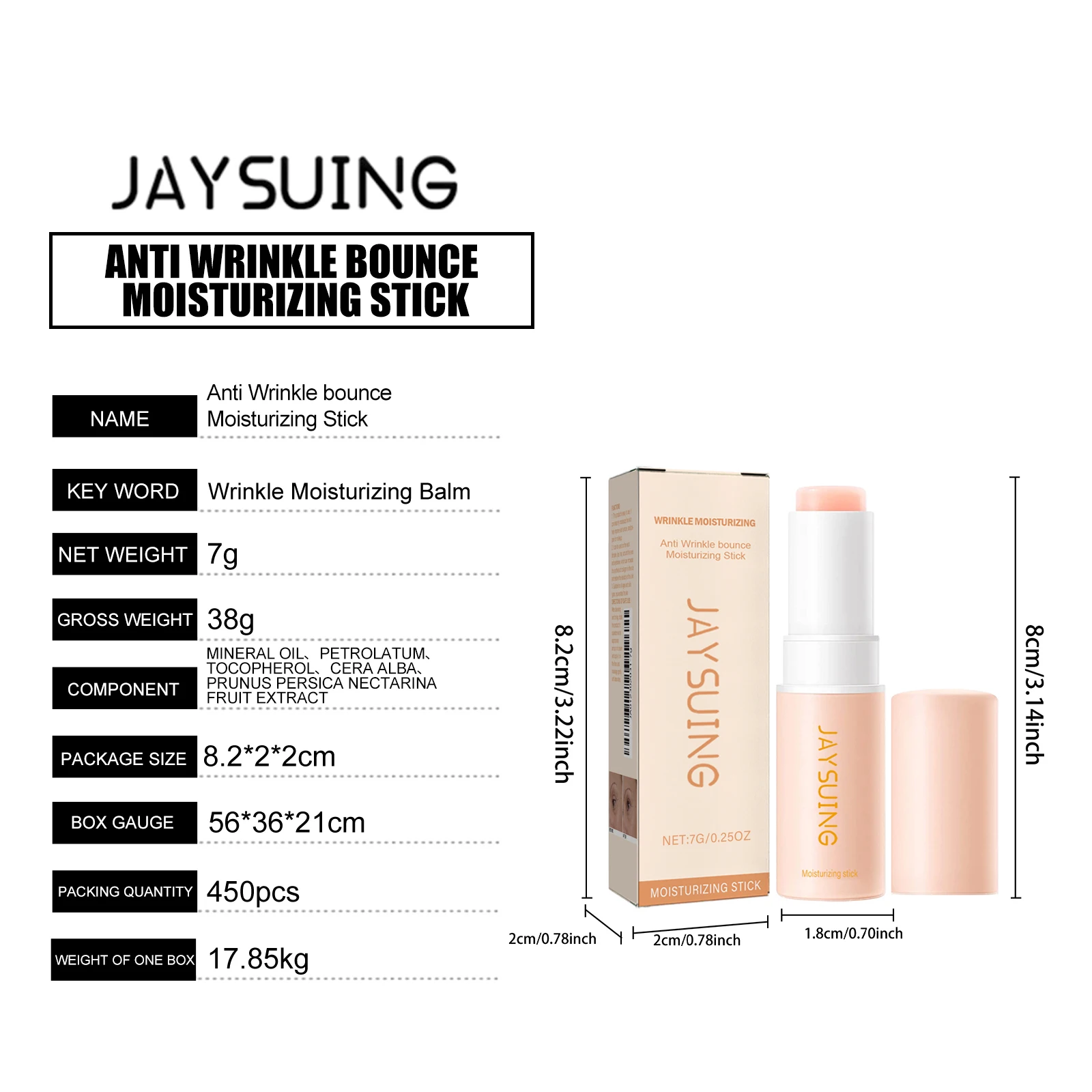 Kollagen-elastischer Stab, straffend, feuchtigkeitsspendend, aufhellend, stumpfe Haut, verblasst Augenringe, Schwellungen, feine Linien, Gesichtspflegecreme