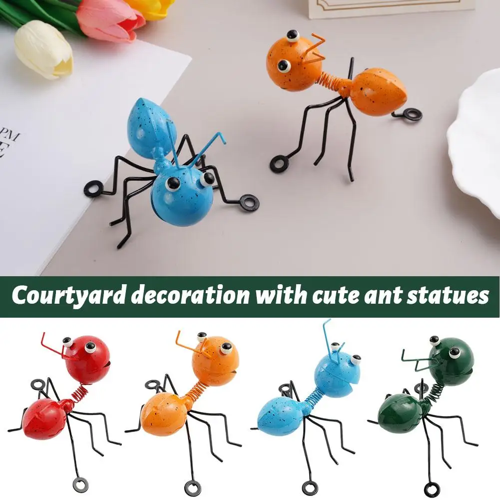 Lovely Ant Statue Garden Decoration Iron Outdoor Courtyard Office Decoration Lawn Decoration Sculpture Ant Home Garden Desk H8j2