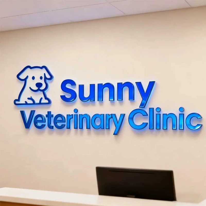 

Изготовленный на заказ знак с логотипом бизнеса, знак салона красоты, металлическая вывеска с подсветкой, знак магазина, ветеринарная клиника, нержавеющая сталь, открытый