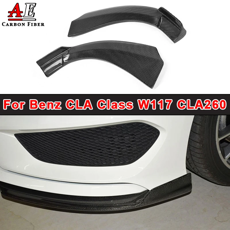 

Для Mercedes Benz CLA Class W117 CLA260 передний бампер из углеродного волокна, фартуки для подбородка, спойлер, сплиттер, вентиляционное отверстие, комплект кузова