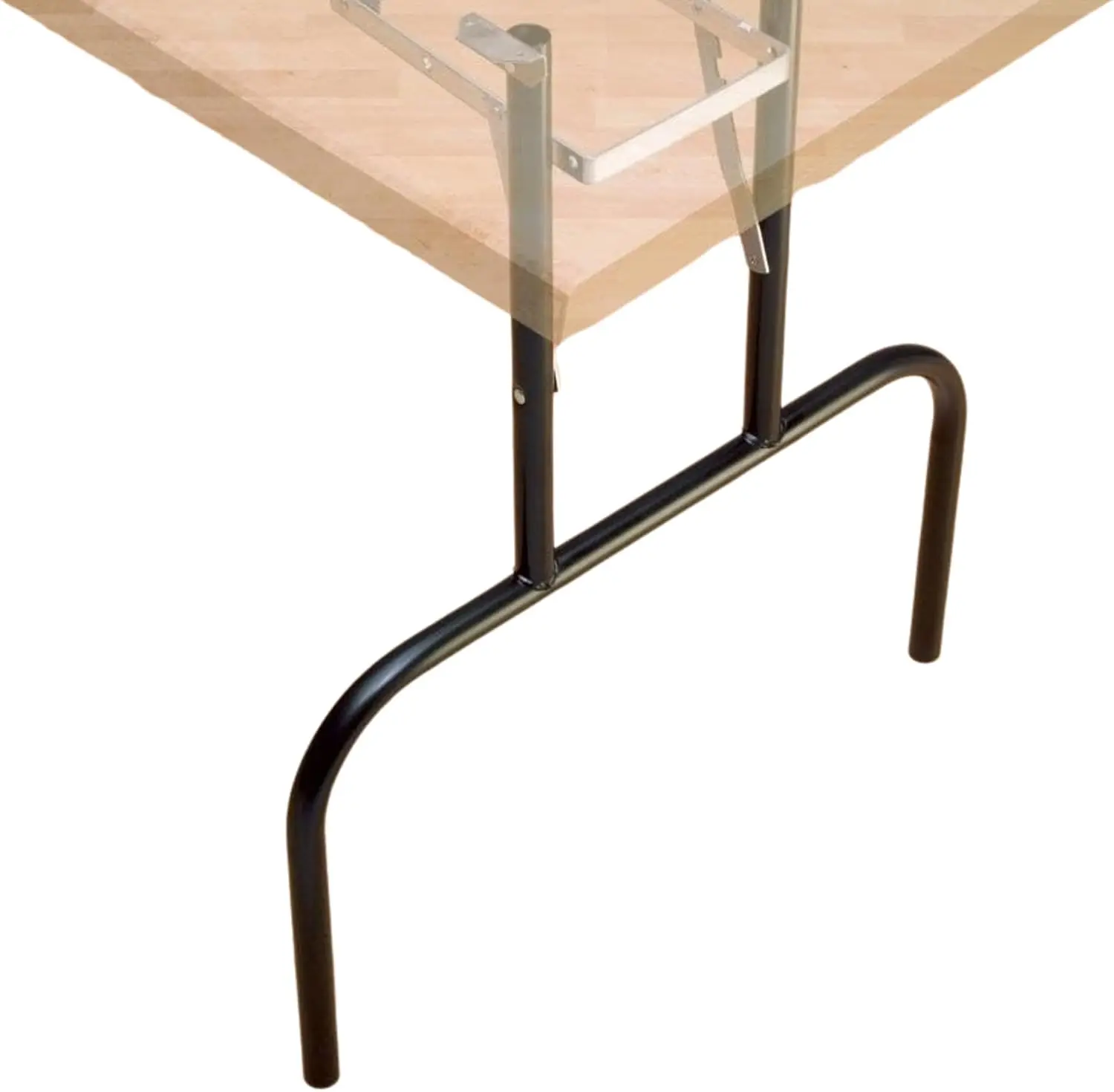 Folding Table Legs Set of 2, Steel Banquet Table Legs, Black, 24