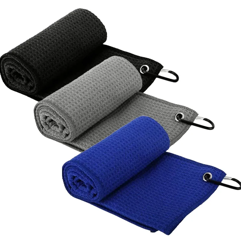 

Разноцветные полотенца для гольфа (в наличии через границу) — полотенца для мячей для гольфа из ультратонкого волокна вафельного переплетения и ананасового переплетения