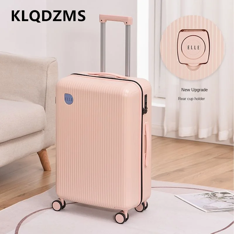 KLQDZMS-bolsa de viaje para equipaje de 20, 24 y 26 pulgadas, caja de embarque para PC, Maleta de gran capacidad con contraseña de carga USB, maleta con cremallera