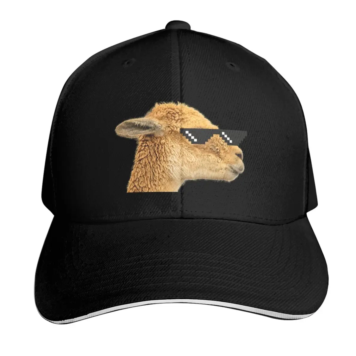 Drama Llama Baseball Cap Quick Dry Performance Cotton Twill Breathable Contrast Two Tone Brim