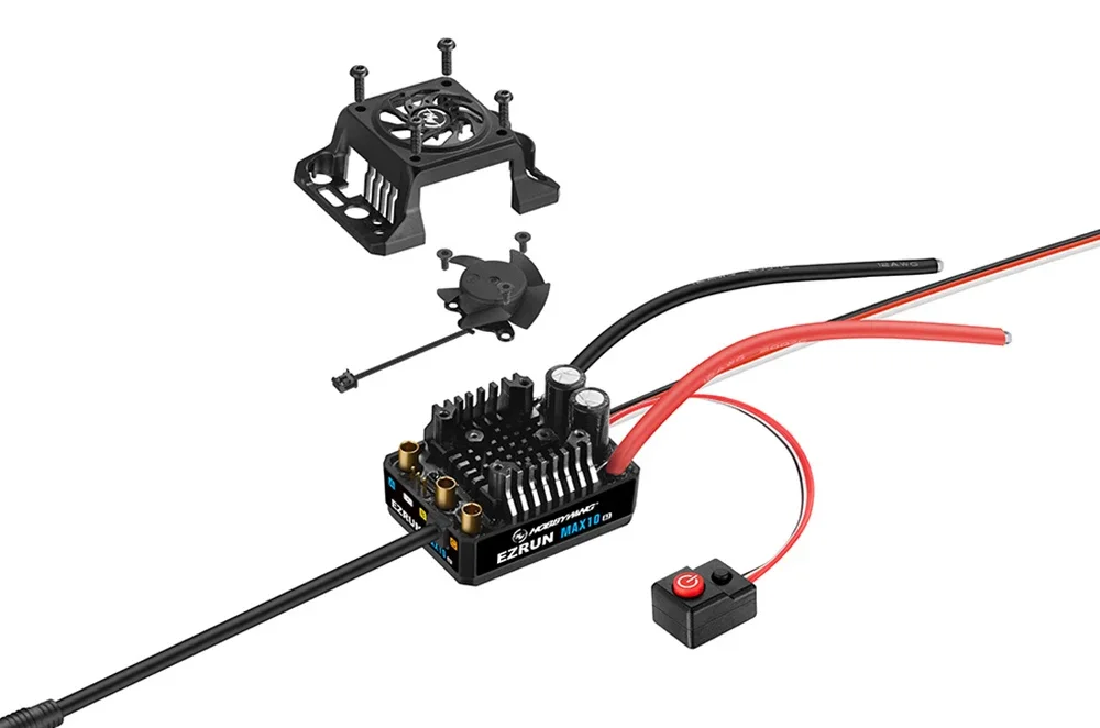 

HOBBYWING EZRUN MAX10 G2 80A 140A Sensored Brushless ESC for 1/10 1/8 RC Remote Control Model Car Buggy Accessories