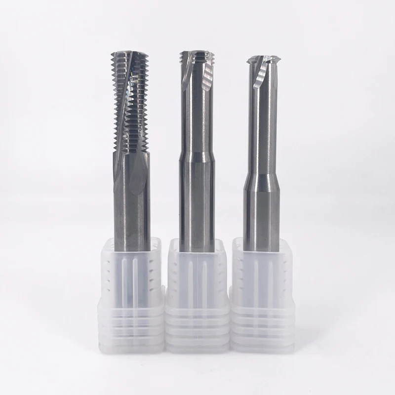 Chowmaster M1-M24 3 المزامير 4 شفرات كربيد ترايدنتيت موضوع قاطعة المطحنة باستخدام الحاسب الآلي كربيد ثلاثة صف الموضوع ميلين نهاية مطحنة الألومنيوم
