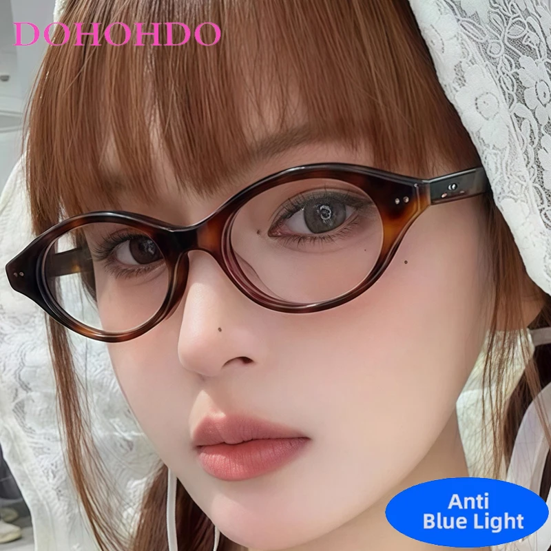 

Fashion Brand Designers Y2K Oval Blue Light Blocking Glasses Women Men Optical Spectacle Protection Computer Eyeglasses Lentes