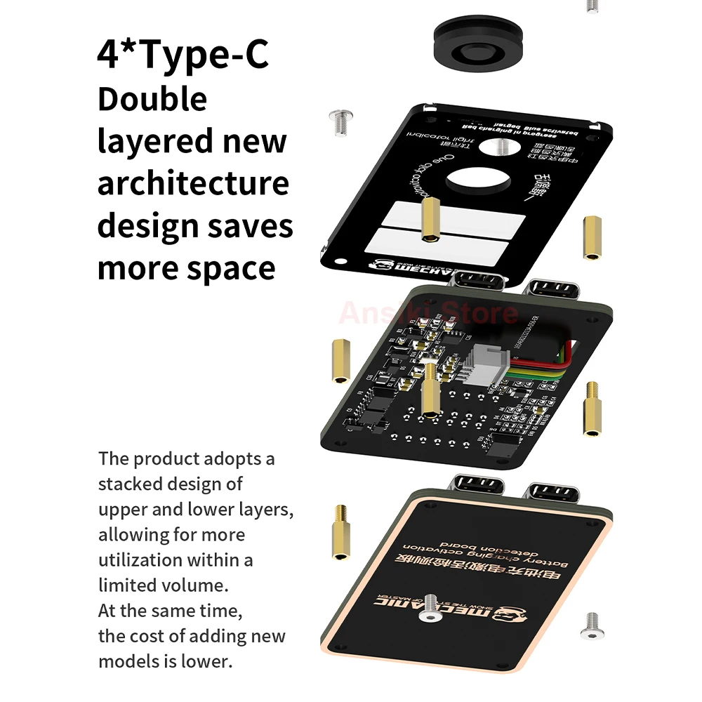 MECHANIC BA27 Pro Battery Charging Activation Detection Board for iOS Android Phone Battery One-click Activation Test Tools