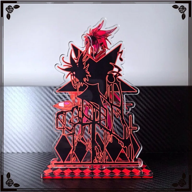 Anime  Alastor Hotel Cosplay Official 15cm Stand  Apple Radio Acrylic Cartoon Figure Standing Birthday Gifts Collection