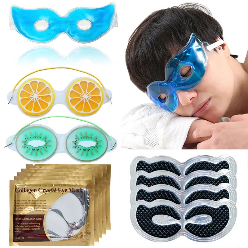 Eye Mask Ice Gel Eye Patch Reusable Relief Fatigue Ice Gel Pad Remove Black Eye Bags Cooling Remove Dark Circles Skin Care