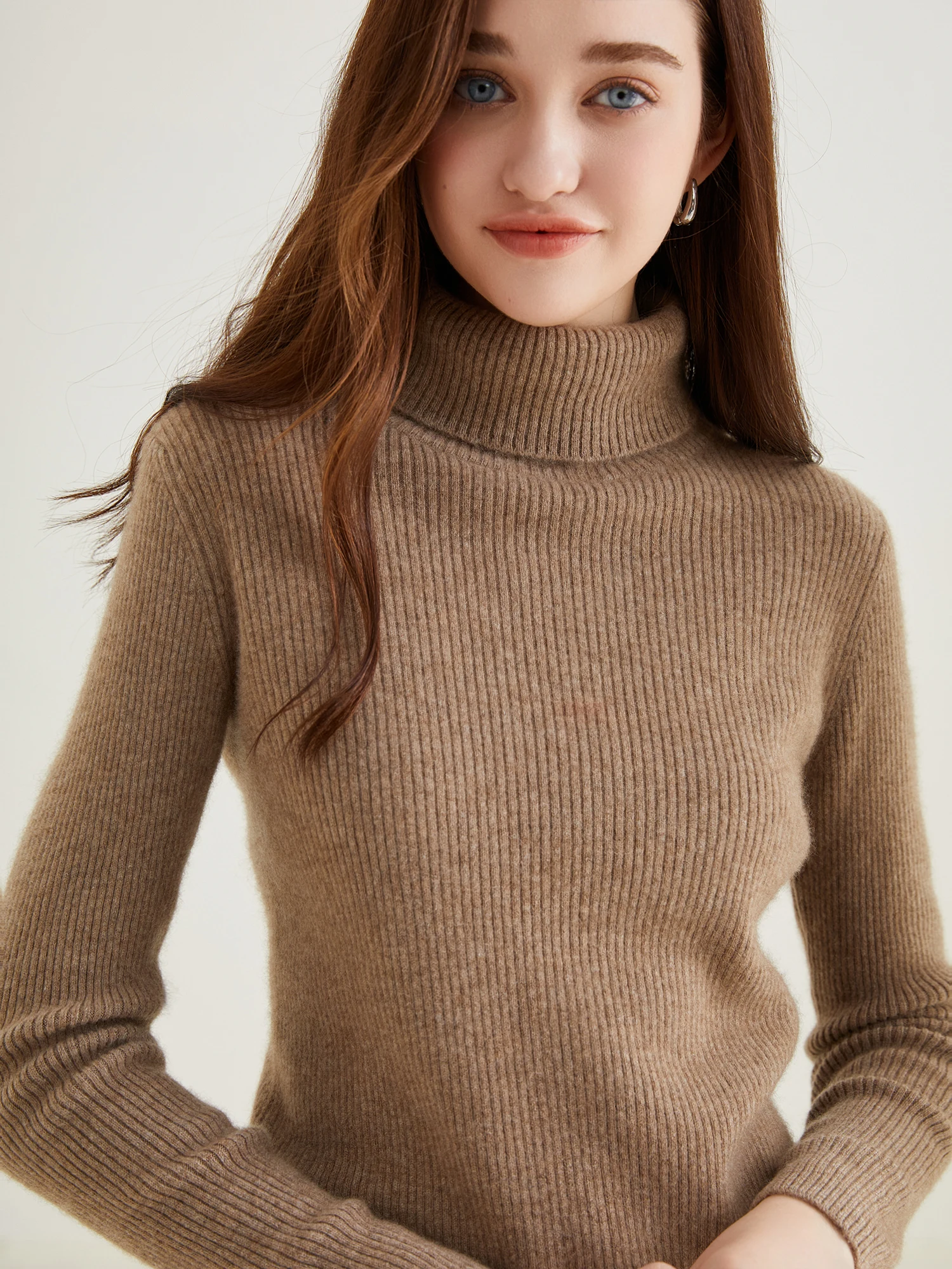 Turtleneck Sweaters Cashmere Sweater Women 100% Cashmere Ladies Tops 2023 Long Sleeve Knitwears Wool Knit Pullover Women Clothes